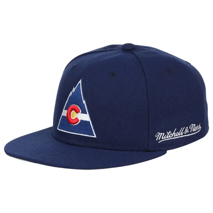 CASQUETTE AJUSTÉE SIMPLE BLEUE VINTAGE COLORADO ROCKIES LNH
