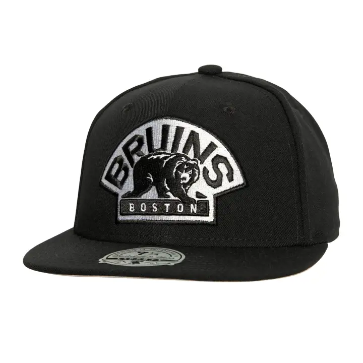 CASQUETTE AJUSTÉE NOIRE ET BLANCHE POUR HOMME NHL BOSTON BRUINS
