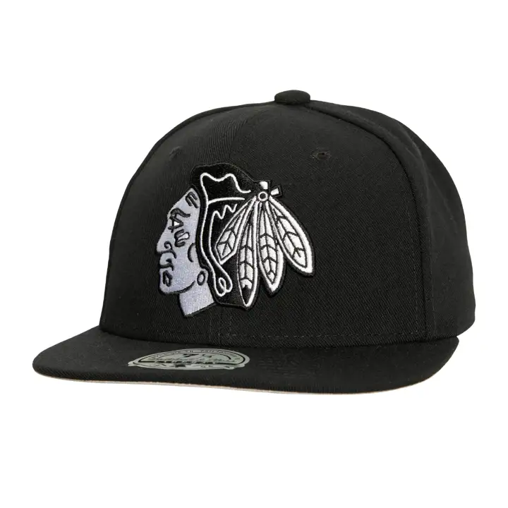 CHICAGO BLACKHAWKS MN NHL NOIR-BLANC AJUSTÉ NOIR/BLANC