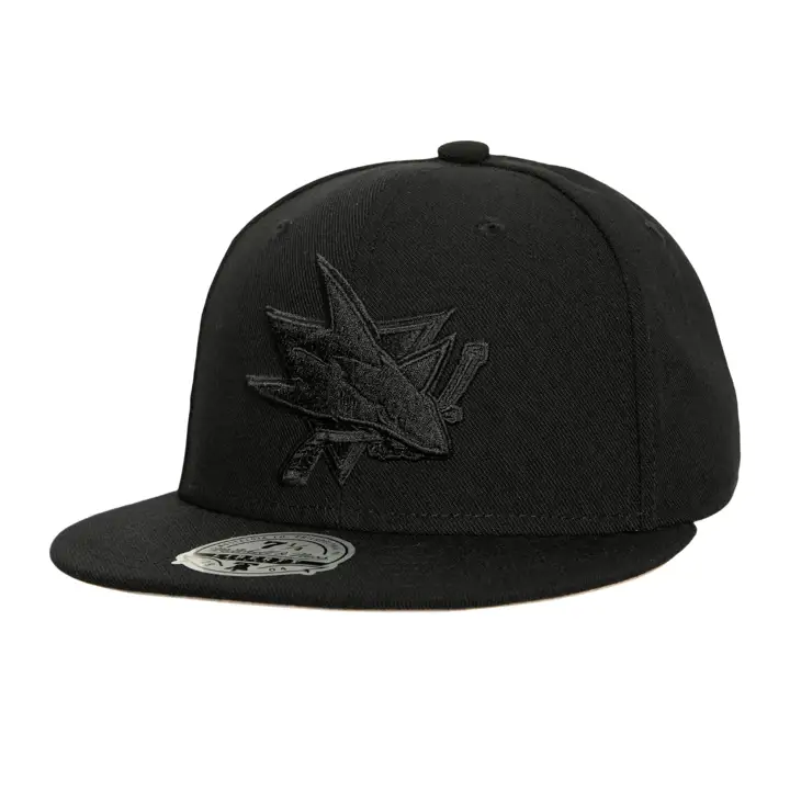 SAN JOSE SHARKS MN LNH NOIR-NOIR AJUSTÉ NOIR/NOIR