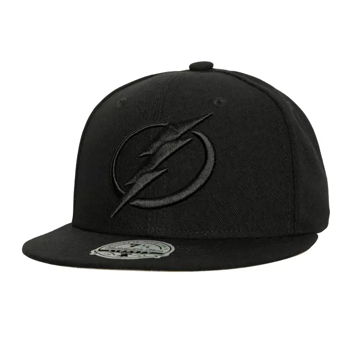 TAMPA BAY LIGHTNING MN LNH NOIR-NOIR AJUSTÉ NOIR/NOIR
