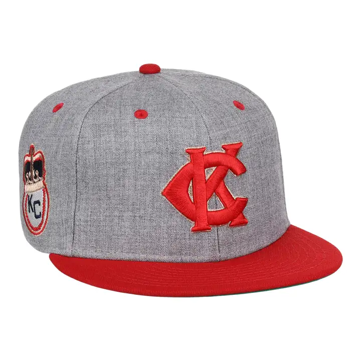 KANSAS CITY MONARCHS EFF NLB RIBBIE SLUGGER AJUSTÉE GRIS CHINÉ/RE