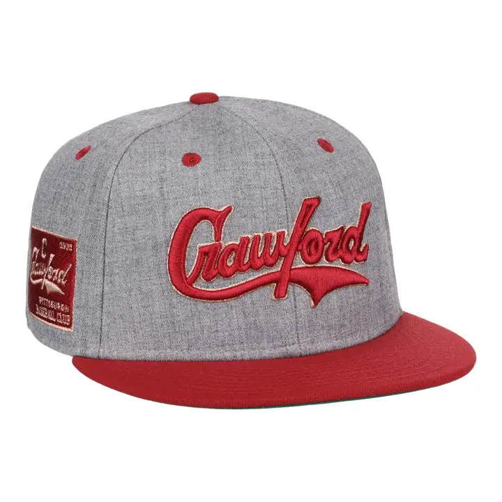 PITTSBURGH CRAWFORDS EFF NLB RIBBIE SLUGGER FITTED GRIS FONCÉ/MA