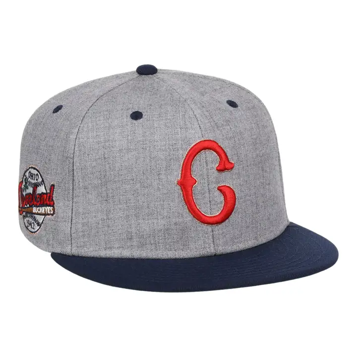 Cleveland Buckeyes EFF NLB RIBBIE SLUGGER AJUSTÉE GRIS CHINÉ/BLEU MARINE
