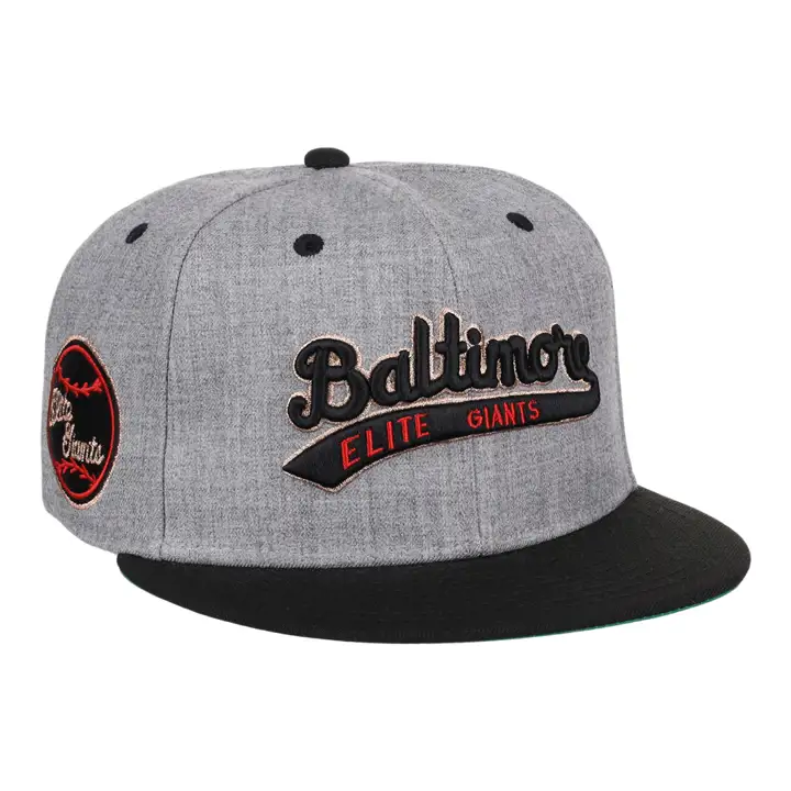 BALTIMORE ELITE GIANTS EFF NLB RIBBIE SLUGGER FITTED H-GRAY/