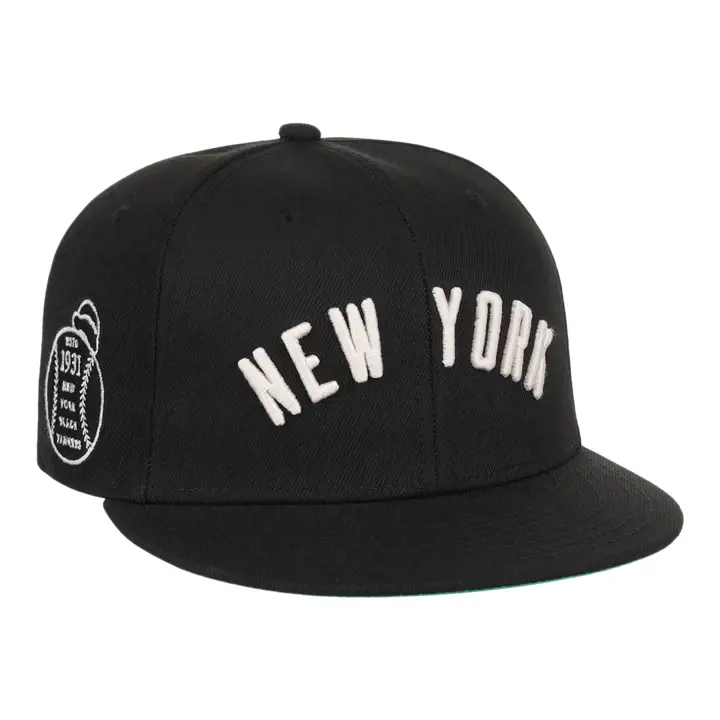 NEW YORK BLACK YANKEES EFF NLB CASQUETTE AJUSTÉE NOIR/BLANC/VERT