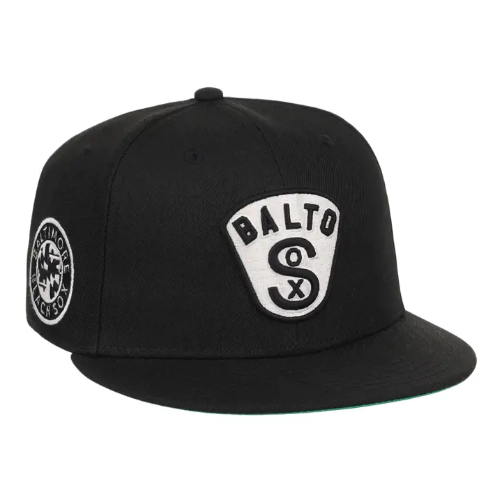 Baltimore Black Sox EFF NLB AJUSTÉE N&B N&B/VRT