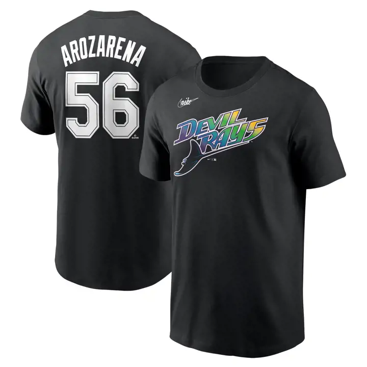 T-shirt joueur MLB Nike N&N Tampa Bay Rays Randy Arozarena