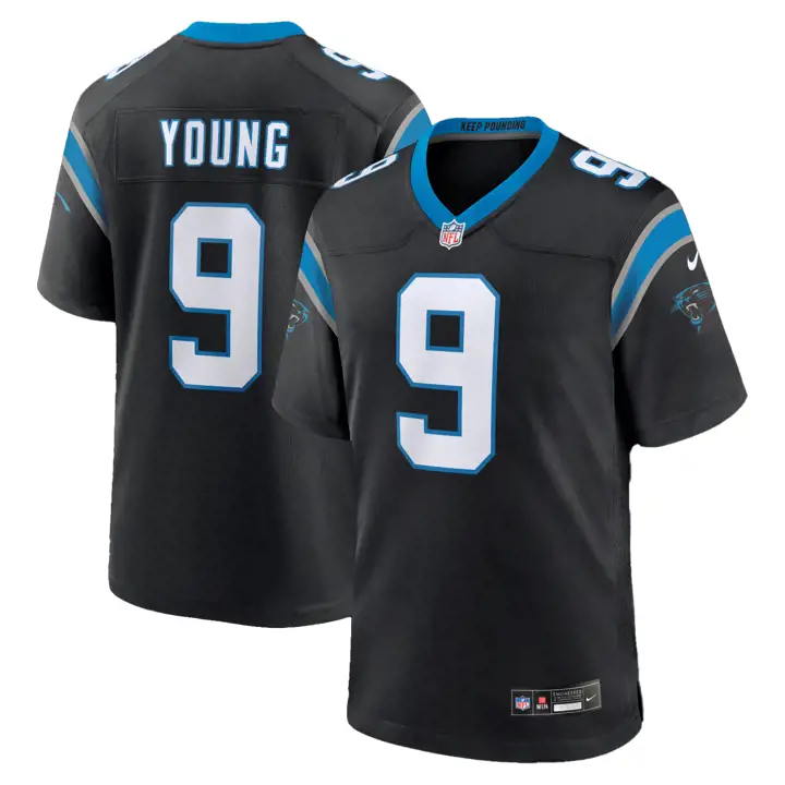 CAROLINA PANTHERS NFL Maillot de Match Homme BRYCE YOUNG noir