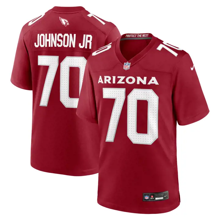 Maillot de match NFL pour homme ARIZONA CARDINALS PARIS JOHNSON JR ROUGE