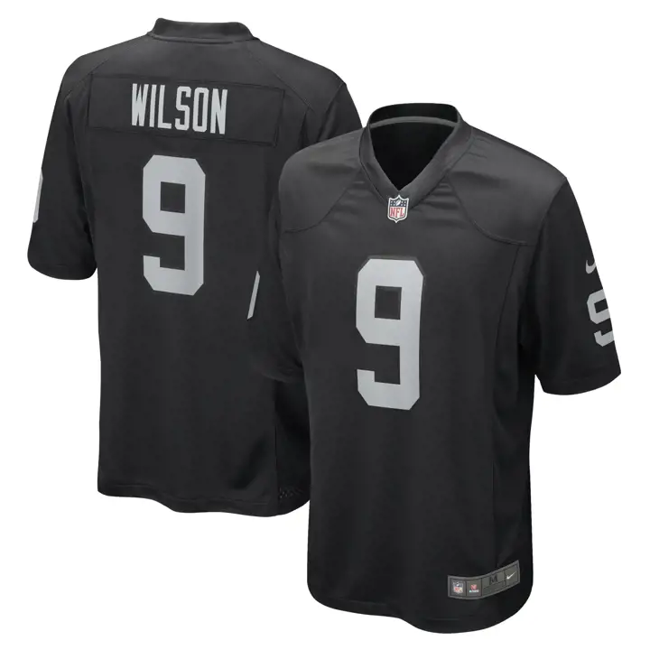 Maillot de match NFL pour homme LAS VEGAS RAIDERS TYREE WILSON NOIR