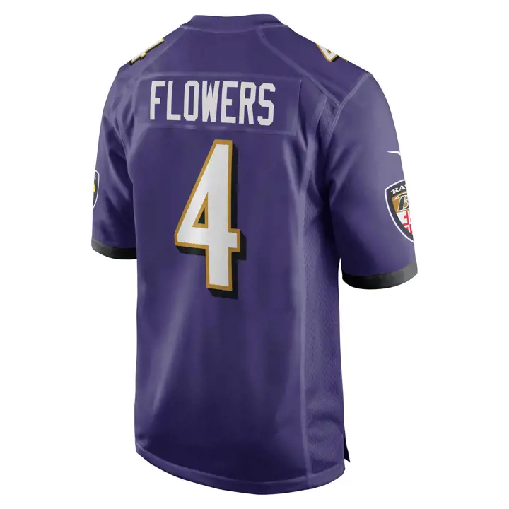 Maillot de match NFL BALTIMORE RAVENS pour homme ZAY FLOWERS PUR