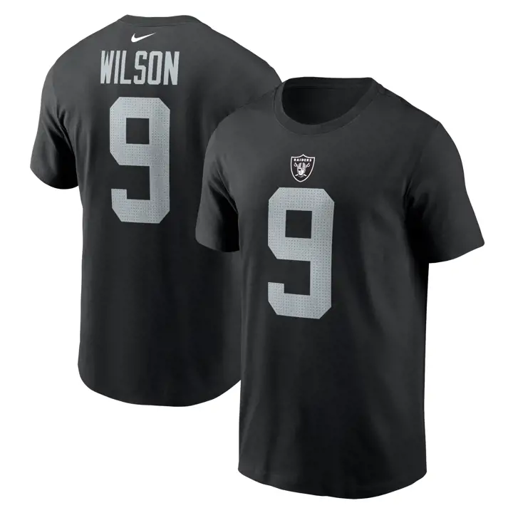 T-shirt de joueur des LAS VEGAS RAIDERS NFL TYREE WILSON NOIR