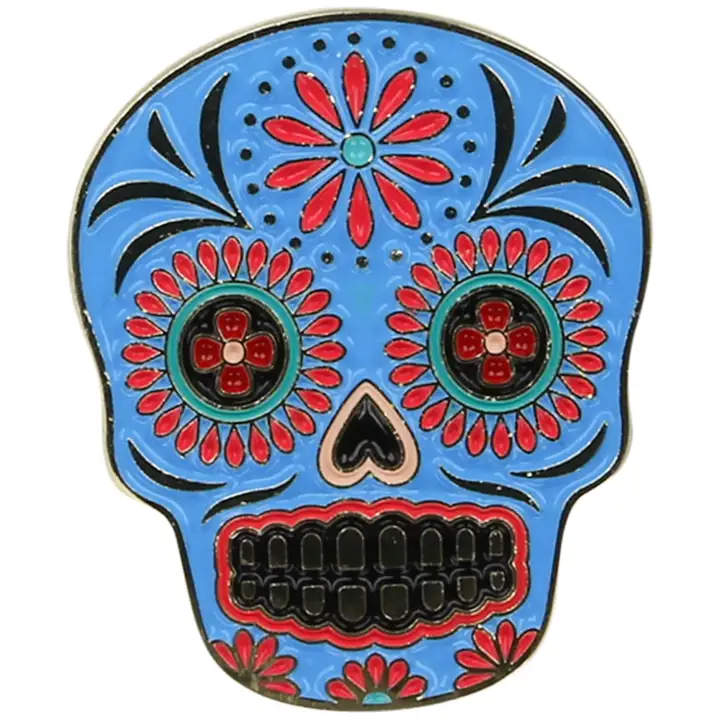 Private Label Sugar Skull Pin AST