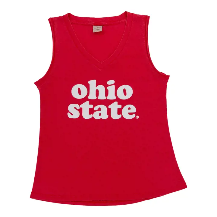 Débardeur délavé Ohio State Buckeyes NCAA Burnout 23 Rouge