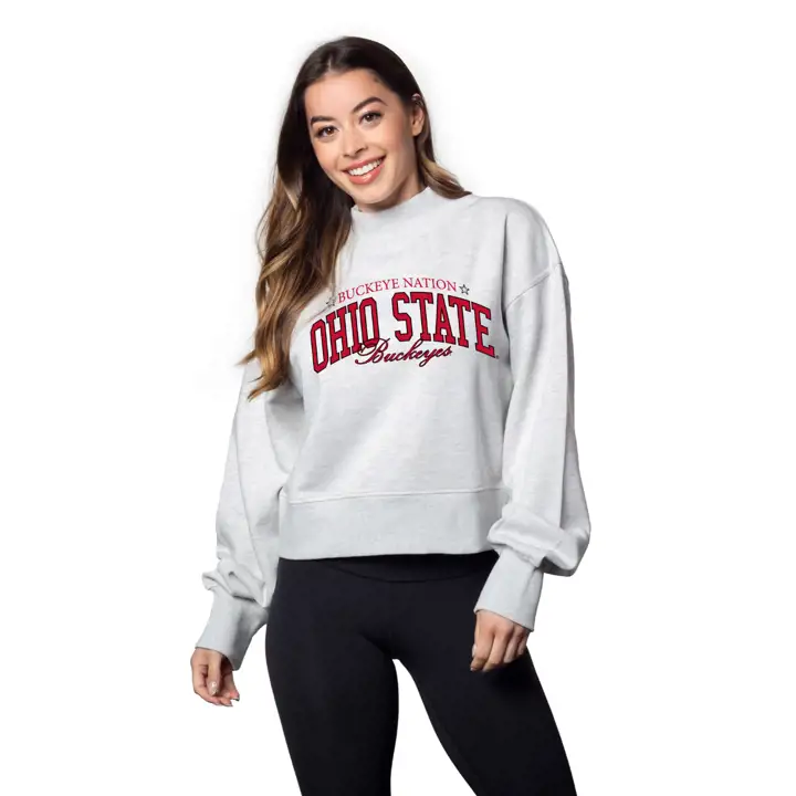 Sweat-shirt femme Ohio State Buckeyes NCAA Hailey 23 GRY
