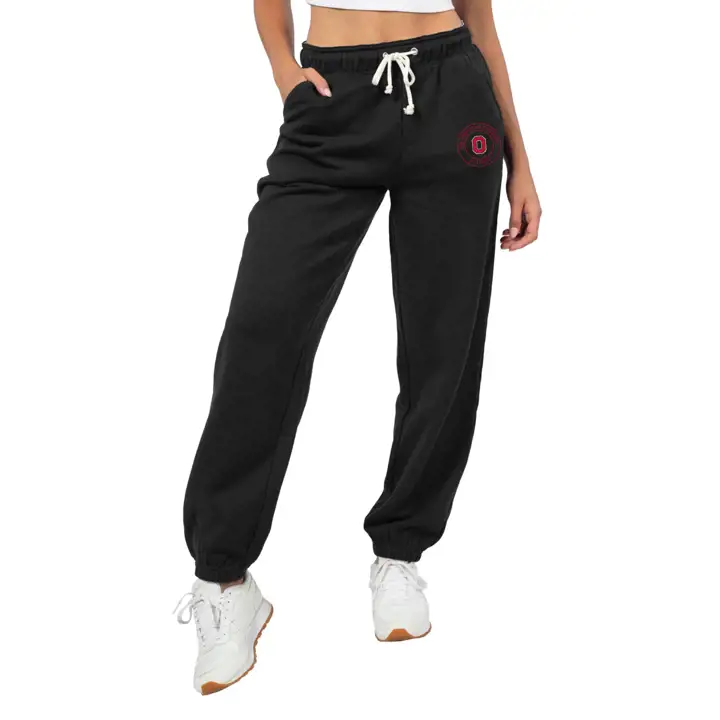 Ohio State Buckeyes NCAA Pantalon ample en molleton pour femme NOIR