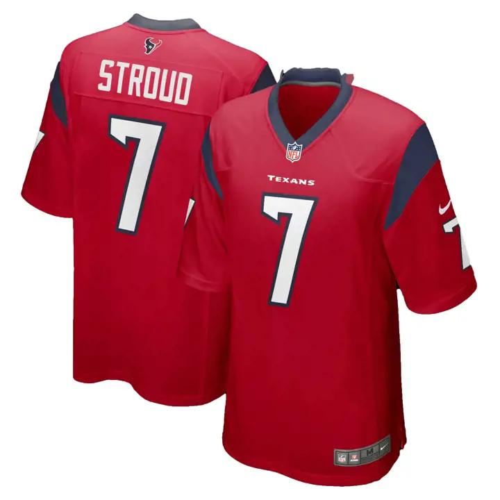 HOUSTON TEXANS NFL Maillot de match homme CJ STROUD ROUGE alt 1