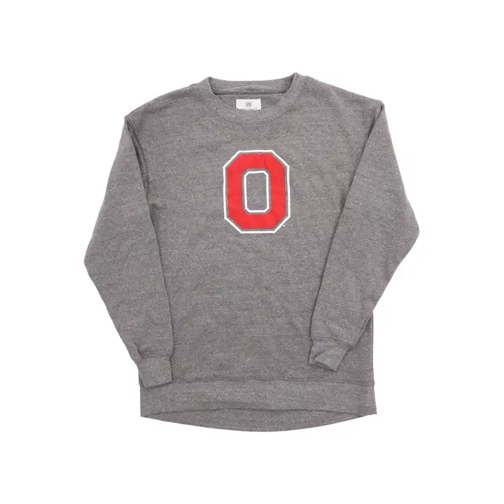 Ohio State Buckeyes NCAA Gris chiné Logo Bloc O Oversize Cre