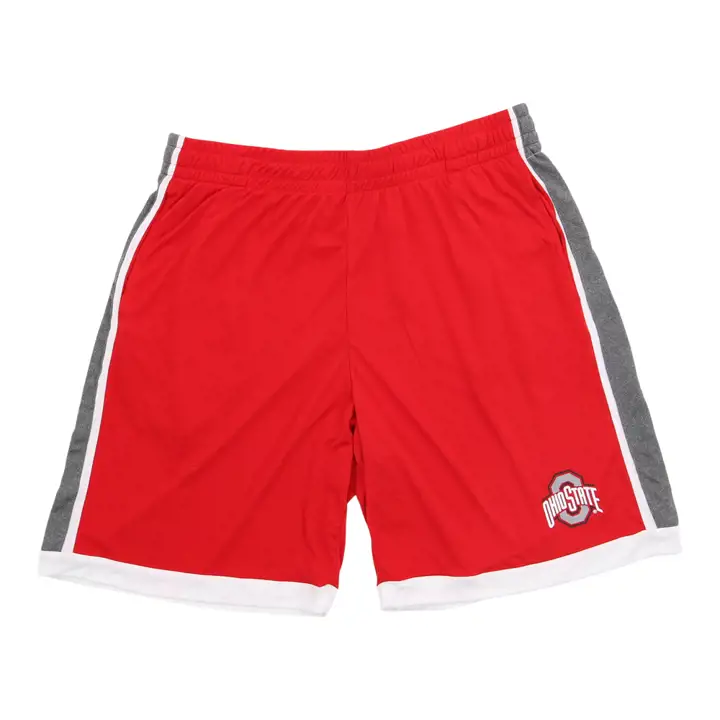 Short en polyester pour homme Ohio State Buckeyes NCAA avec logo classique en bordure D