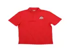 NCAA Men's Heathered Red Classic Logo Polo