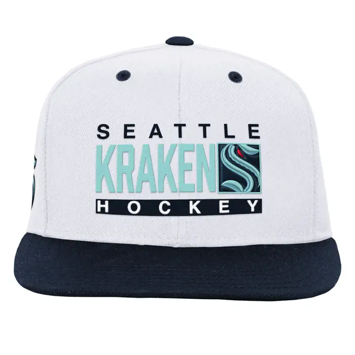 Seattle Kraken LNH YTH Box Out Snap blc/ mar