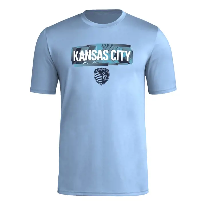T-shirt pop local MLS Sporting Kansas City bleu