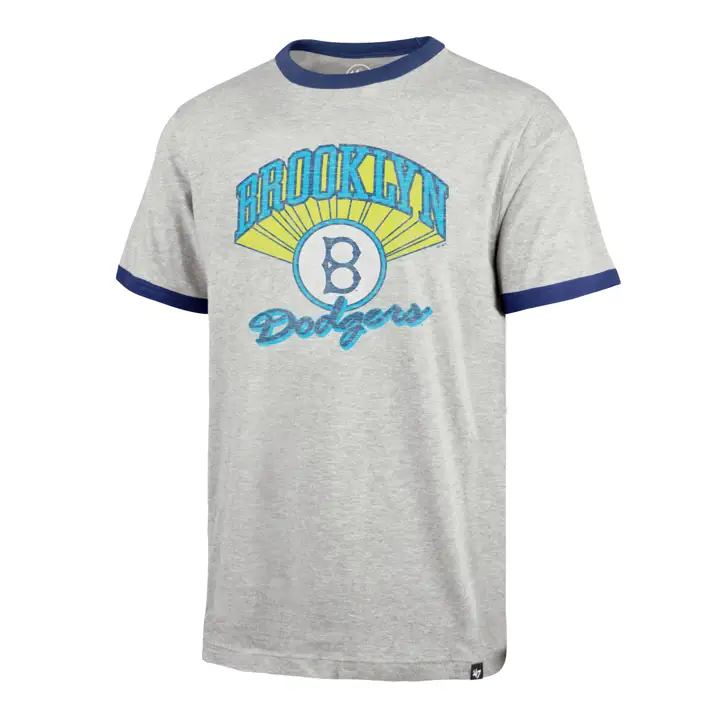 T-shirt Los Angeles Dodgers MLB Wax Pack Ringer gris clair