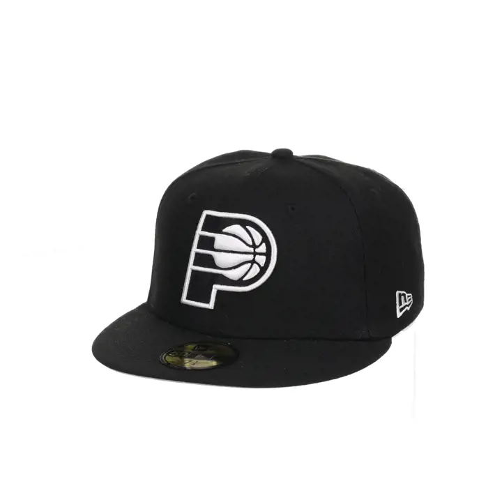 Casquette 59FIFTY NBA Indiana Pacers noire et blanche