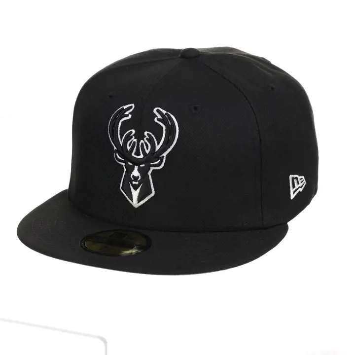 Casquette 59FIFTY NBA Milwaukee Bucks Noir/Blanc
