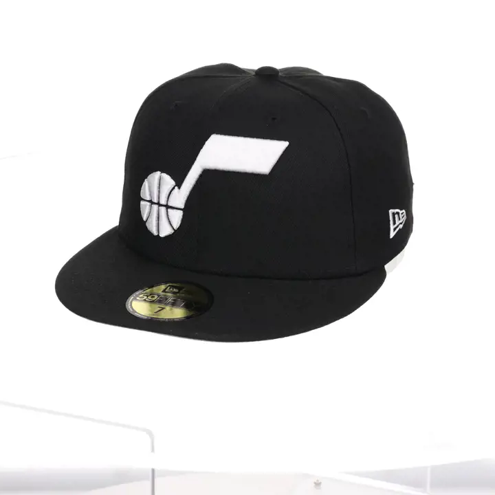 Utah Jazz NBA Blk/Wht 59FIFTY blk/blk/gry