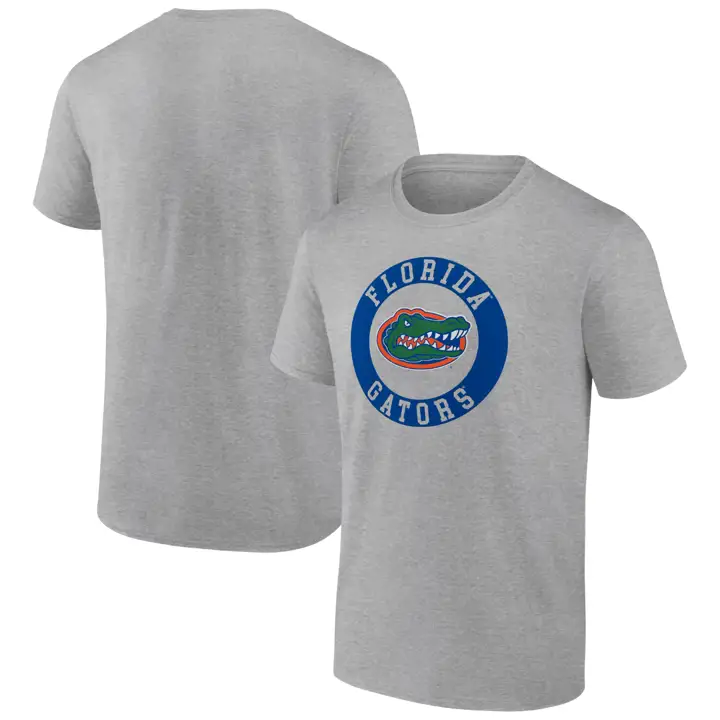 T-shirt circulaire à grand logo Florida Gators 2F NCAA DKGRY
