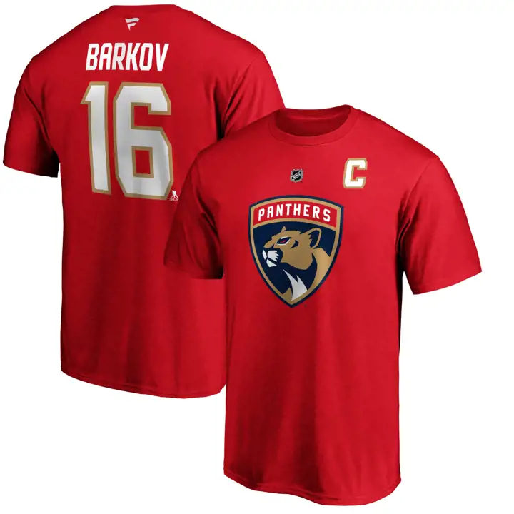 T-Shirt Authentique FL.PANTHER LNH Empilé Noms et Numéros Aleksander Barkov