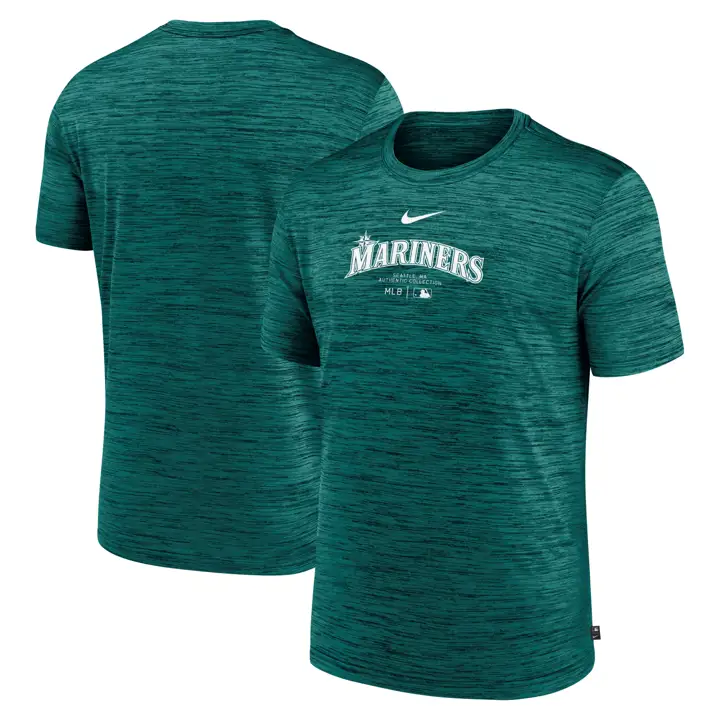 T-shirt d'entraînement de baseball MLB Seattle Mariners Velocity Teal