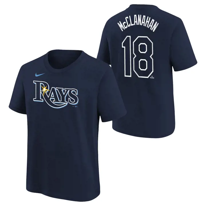 T-shirt enfant MLB Tampa Bay Rays joueur N&N Shane McClanahan