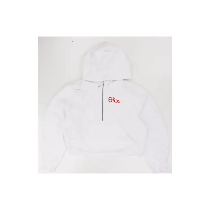 Ohio State Buckeyes Scuba Oversized Half Zip Hoodie blc