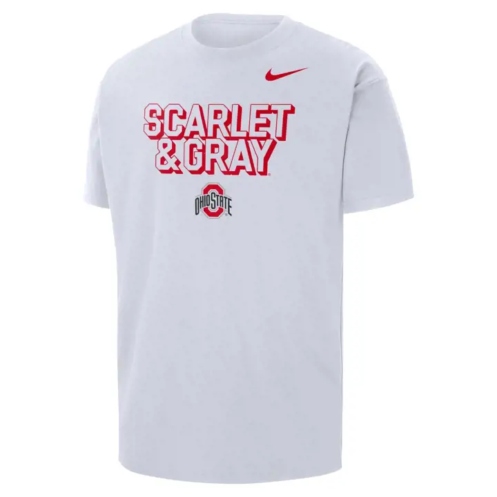 T-SHIRT MAX90 TENDANCE NCAA OHIO STATE BUCKEYES 24 blanc