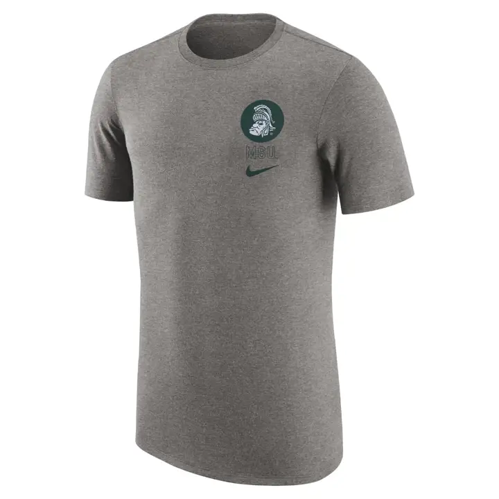 T-SHIRT LOGO RÉTRO TRI NCAA MICHIGAN STATE SPARTANS 24 dkgry