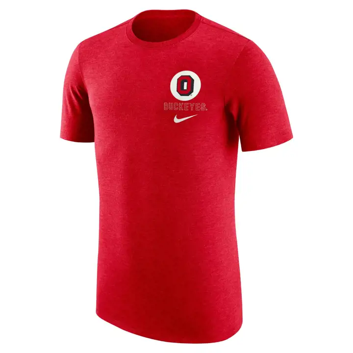 T-SHIRT RÉTRO LOGO NCAA OHIO STATE BUCKEYES TRI 24 ROUGE