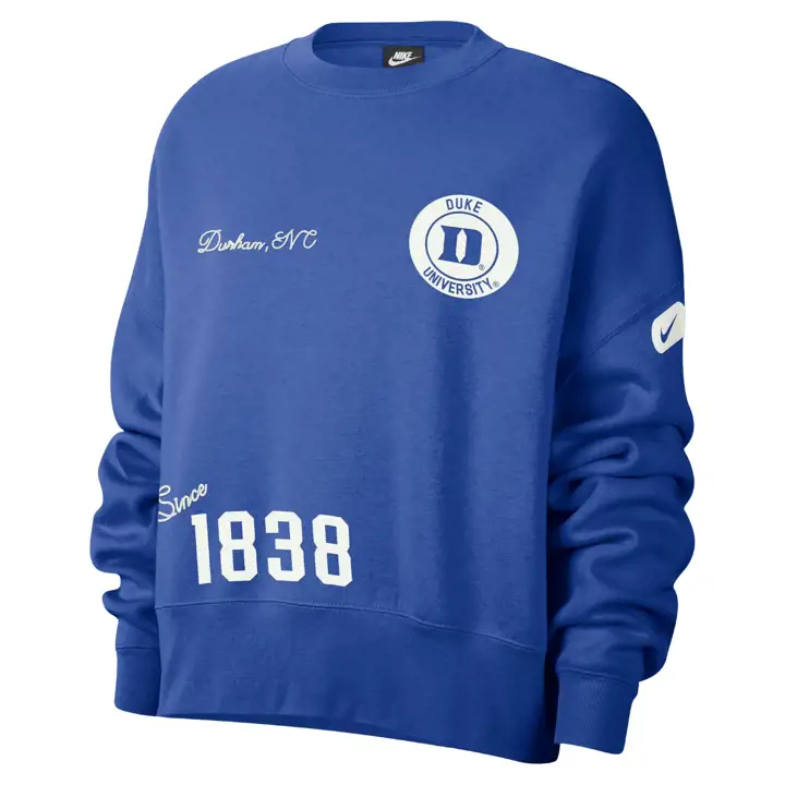 DUKE BLUE DEVILS NCAA WOMEN'S CAMPUS CREW 24 bleu/ blc