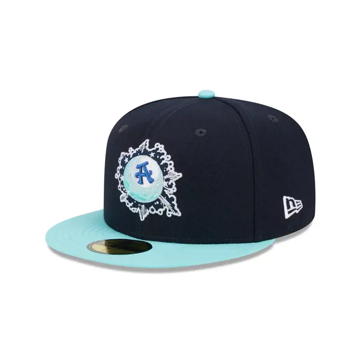 Casquette 59Fifty Marvel MiLB Asheville Tourists 2023 Bleu marine