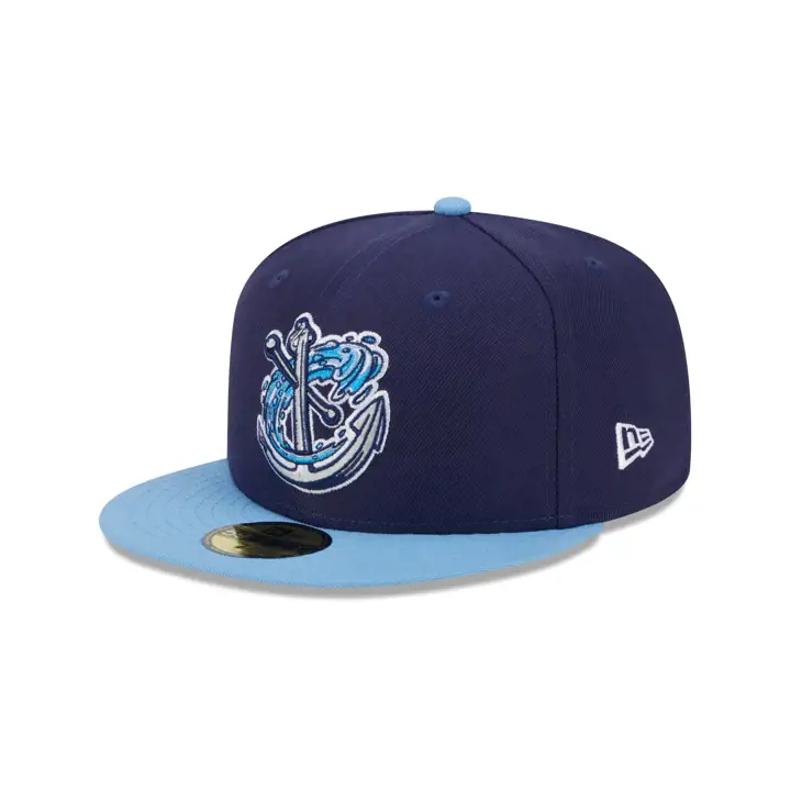 Casquette ajustée 59Fifty Marvel MiLB Columbus Clippers Bleu Marine 2023
