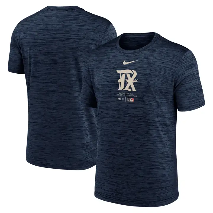 T-shirt Velocity MLB AC City Connect des Texas Rangers Ivoire