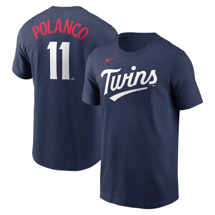 T-shirt joueur MLB Nike N&N des Minnesota Twins Jorge Polanco na