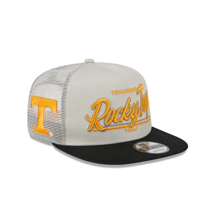 Casquette de baseball en filet style camionneur A-Frame Tennessee Volunteers NCAA Slogan réf. silv/noir