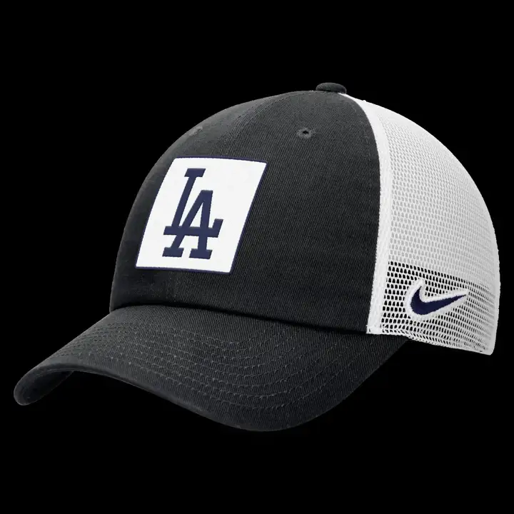 Los Angeles Dodgers MLB NK Rise Structured Trucker BW BLK/WH