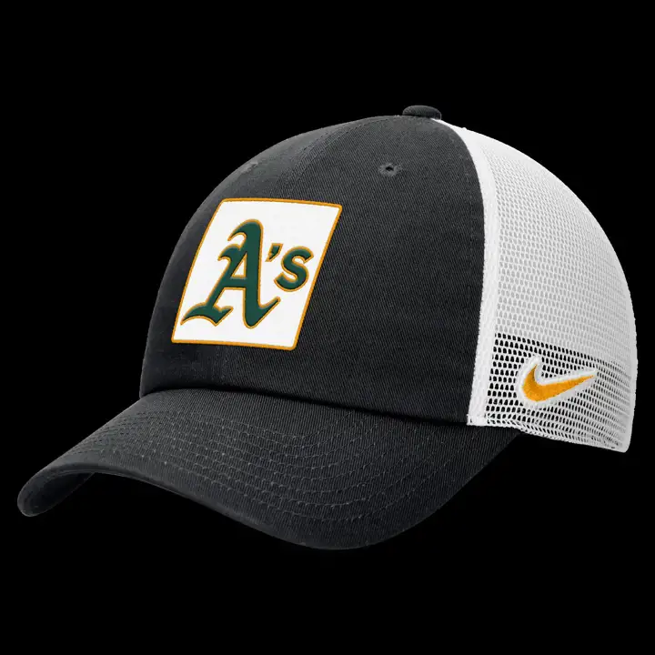 Oakland Athletics MLB NK Rise Structured Trucker NOIR/BLANC