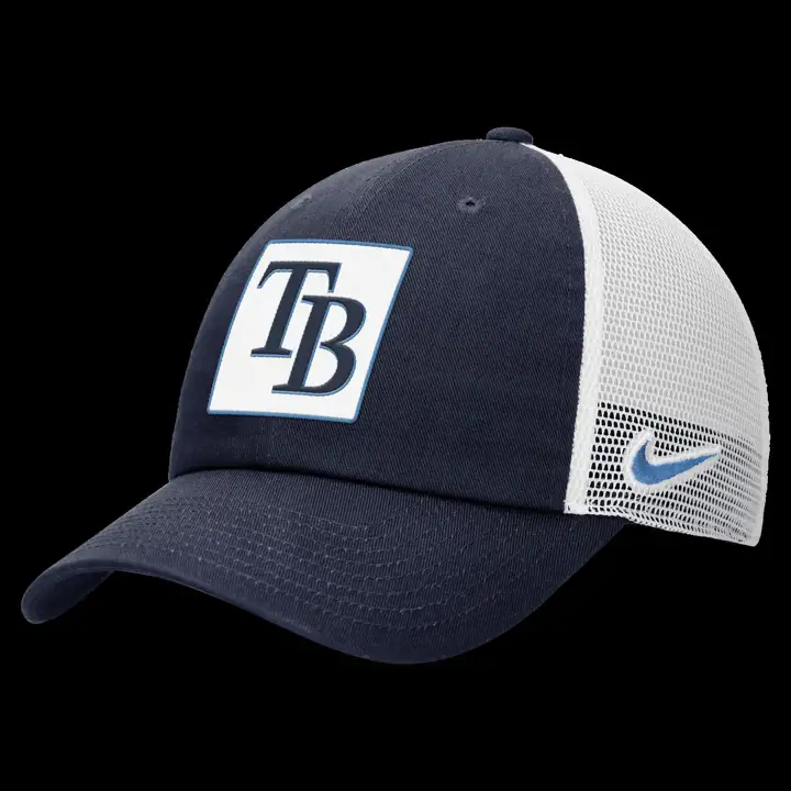 Tampa Bay Rays MLB NK Rise Casquette Trucker Structurée TC Marine/BLC