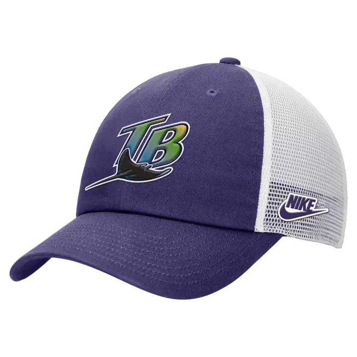 Casquette structurée de camionneur Tampa Bay Rays MLB NK Rise Coop Marine/Blanc