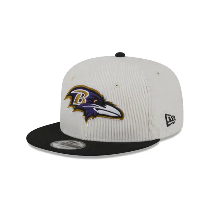 BALTIMORE RAVENS NFL Casquette Corduroy Blanche 9FIFTY BLANC/NOIR